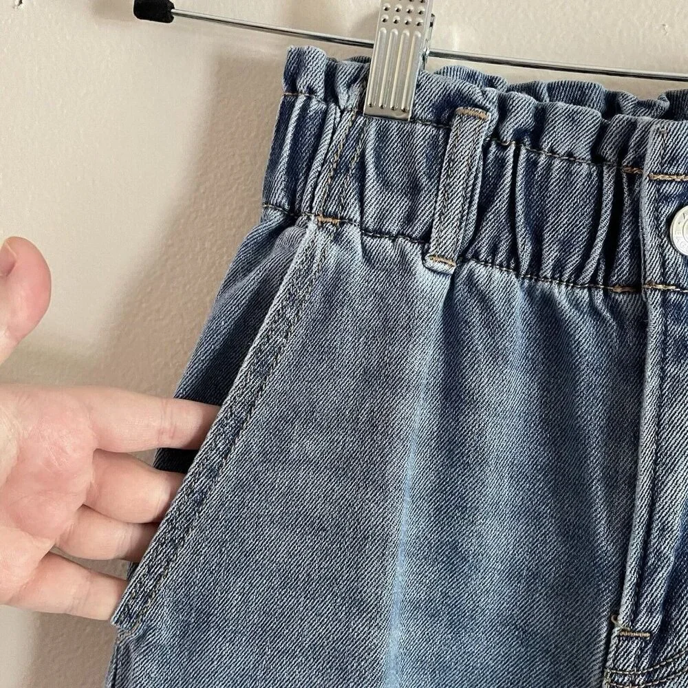 American Eagle Women 0 Blue Medium Wash Denim Highest Rise Baggy Mom Jeans - Picture 5 of 10